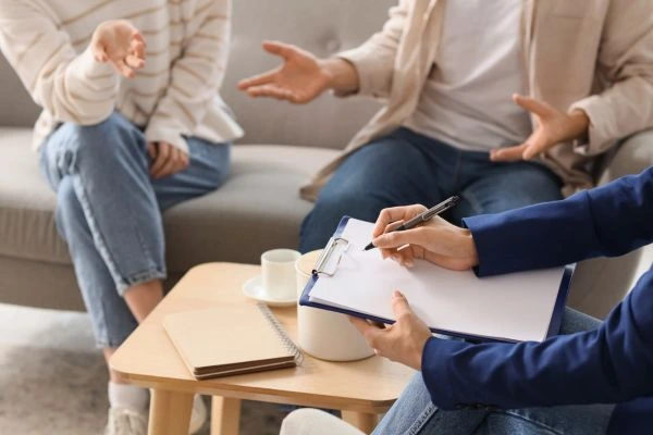 Image of divorce mediation South Yorkshire in progress.